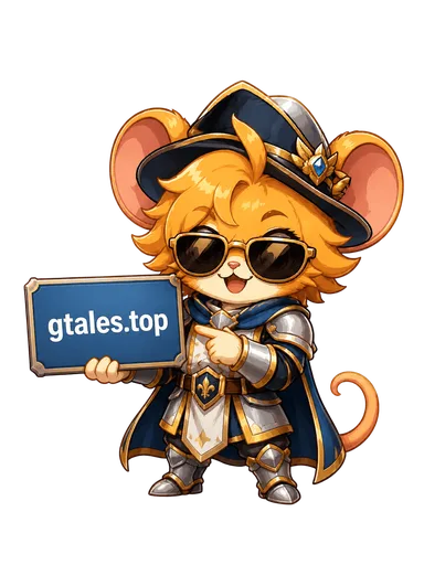 Cley, mascote da aba Raid, segurando placa gtales.top